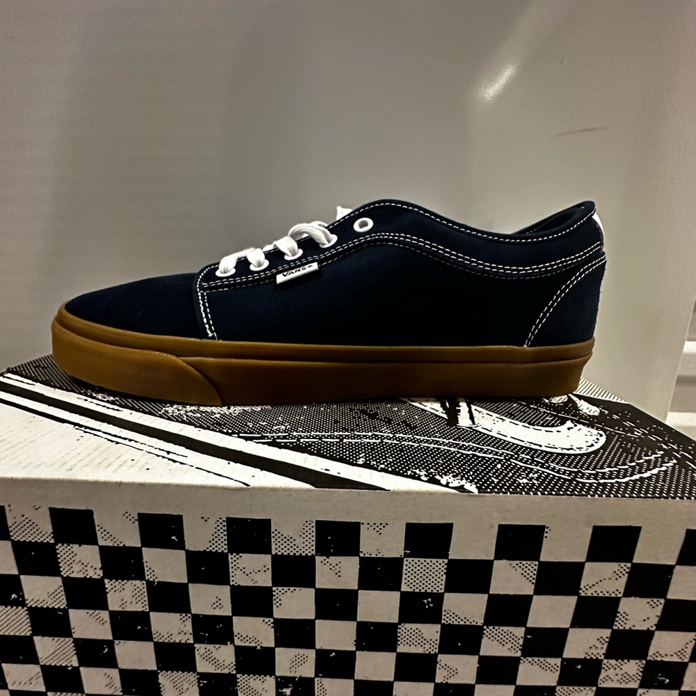 Navy blue Vans never worn